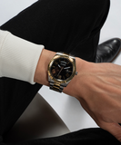 Guess Connoisseur Black Dial Two Tone Steel Strap Watch for Men - GW0265G5 Authentic Buy Shop Now