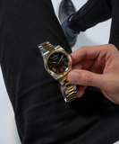 Guess Connoisseur Black Dial Two Tone Steel Strap Watch for Men - GW0265G5 Authentic Buy Shop Now