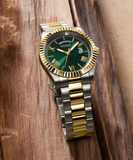 Guess Connoisseur Green Dial Two Tone Steel Strap Watch for Men - GW0265G8 Authentic Buy Shop Now