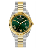 Guess Connoisseur Green Dial Two Tone Steel Strap Watch for Men - GW0265G8 Authentic Buy Shop Now