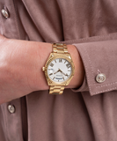 Guess Luna White Dial Gold Steel Strap Watch for Women - GW0308L2 Authentic Buy Shop Now