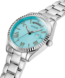 Guess Luna Quartz Blue Dial Silver Steel Strap Watch For Women - GW0308L4 Authentic Buy Shop Now