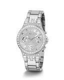 Guess Moonlight Multi Function Diamonds Silver Dial Silver Steel Strap Watch for Women - GW0320L1 Authentic Buy Shop Now