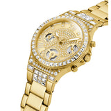 Guess Moonlight Multi Function Diamonds Gold Dial Gold Steel Strap Watch for Women - GW0320L2 Authentic Buy Shop Now