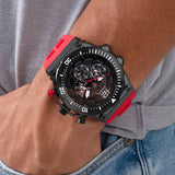 Guess Navigator Black Dial Black Rubber Strap Watch for Men - GW0264G1 Authentic Buy Shop Now