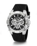 Guess Trophy Multifunction Black Dial Black Rubber Strap Watch for Men - GW0333G1 Authentic Buy Shop Now