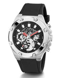 Guess Third Grear Multi Function Black Dial Black Rubber Strap Watch for Men- GW0334G1 Authentic Buy Shop Now