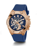 Guess Third Gear Analog Blue Dial Blue Rubber Strap Watch for Men - GW0334G3 Authentic Buy Shop Now