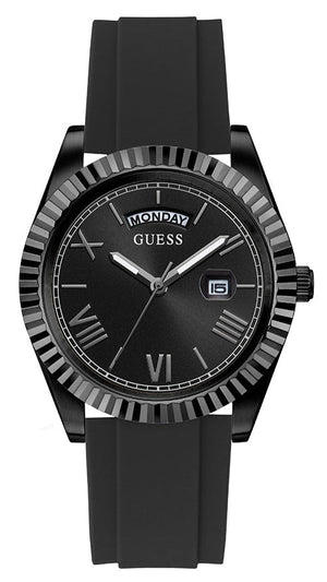 Guess Connoisseur Black Dial Black Silicone Strap Watch For Men - GW0335G1 Authentic Buy Shop Now