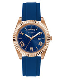 Guess Connoisseur Blue Dial Blue Silicone Strap Watch For Men - GW0335G2 Authentic Buy Shop Now