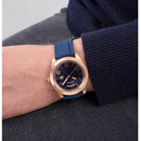 Guess Connoisseur Blue Dial Blue Silicone Strap Watch For Men - GW0335G2 Authentic Buy Shop Now