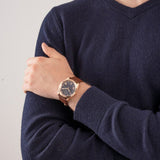 Guess Connoisseur Blue Dial Brown Leather Strap Watch For Men - GW0353G2 Authentic Buy Shop Now