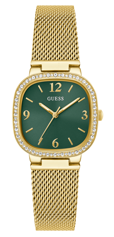 Guess Quartz Green Dial Gold Mesh Strap Watch For Women - GW0354L5 Authentic Buy Shop Now