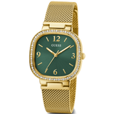 Guess Quartz Green Dial Gold Mesh Strap Watch For Women - GW0354L5 Authentic Buy Shop Now