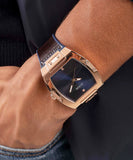 Guess Phoenix Blue Dial Brown Leather Strap Watch for Men - GW0386G2 Authentic Buy Shop Now
