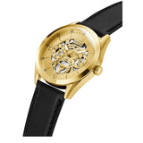 Guess Tailor Gold Dial Black Leather Strap Watch for Men - GW0389G2 Authentic Buy Shop Now