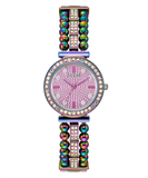 Guess Intricate Iridescent Crystals Purple Dial Purple Steel Strap Watch for Women - GW0401L4 Authentic Buy Shop Now