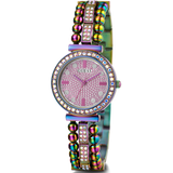Guess Intricate Iridescent Crystals Purple Dial Purple Steel Strap Watch for Women - GW0401L4 Authentic Buy Shop Now
