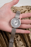 Guess Soiree Diamonds Silver Dial Silver Mesh Bracelet Watch for Women - GW0402L1 Authentic Buy Shop Now