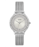 Guess Soiree Diamonds Silver Dial Silver Mesh Bracelet Watch for Women - GW0402L1 Authentic Buy Shop Now