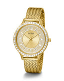 Guess Soiree Diamonds Gold Dial Gold Mesh Bracelet Watch for Women - GW0402L2 Authentic Buy Shop Now