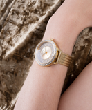 Guess Soiree Diamonds Rose Gold Dial Rose Gold Mesh Bracelet Watch for Women - GW0402L3 Authentic Buy Shop Now