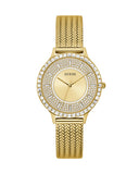 Guess Soiree Diamonds Gold Dial Gold Mesh Bracelet Watch for Women - GW0402L2 Authentic Buy Shop Now