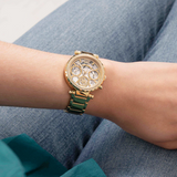 Guess Solstice Diamonds Gold Dial Gold Steel Strap Watch for Women - GW0403L2 Authentic Buy Shop Now
