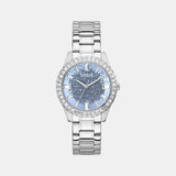 Guess Glitter Burst Diamonds Blue Dial Silver Steel Strap Watch for Women - GW0405L1 Authentic Buy Shop Now
