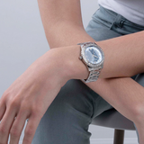 Guess Glitter Burst Diamonds Blue Dial Silver Steel Strap Watch for Women - GW0405L1 Authentic Buy Shop Now