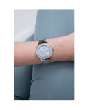 Guess Confetti Diamonds Blue Dial Silver Steel Strap Watch for Women - W0774L6 Authentic Buy Shop Now