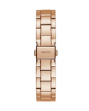 Guess Crown Jewel Multifunction Diamonds White Dial Rose Gold Steel Strap Watch For Women - GW0410L3 Authentic Buy Shop Now