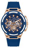 Guess Matrix Multifunction Blue Dial Blue Rubber Strap Watch for Men - GW0423G4 Authentic Buy Shop Now