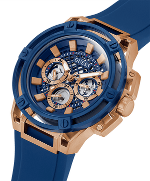 Guess Matrix Multifunction Blue Dial Blue Rubber Strap Watch For Men - GW0423G1 Authentic Buy Shop Now