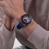 Guess Matrix Multifunction Blue Dial Blue Rubber Strap Watch for Men - GW0423G4 Authentic Buy Shop Now