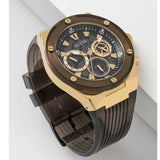 Guess Poseidon Chronograph Black Dial Black Silicone Strap Watch For Men - GW0425G1 Authentic Buy Shop Now