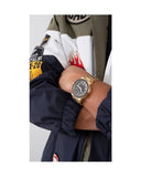 Guess Track Grey Dial Gold Steel Strap Watch for Men - GW0426G2 Authentic Buy Shop Now