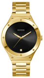 Guess Scope Quartz Black Dial Gold Steel Strap Watch for Men - GW0427G2 Authentic Buy Shop Now