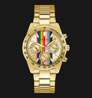 Guess Altitude Multifunction Gold Dial Gold Steel Strap Watch for Men - GW0434G1 Authentic Buy Shop Now