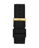 Guess Princess Crystals Gold Dial Black Silicone Strap Watch For Women - GW0439L2 Authentic Buy Shop Now