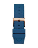 Guess Multifunction Crystals Rose Gold Dial Blue Rubber Strap Watch For Women - GW0439L4 Authentic Buy Shop Now