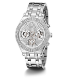Guess Heiress Multifunction Diamonds Silver Dial Silver Steel Strap Watch for Women - GW0440L1 Authentic Buy Shop Now