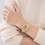 Guess Heiress Multifunction Diamonds Gold Dial Gold Steel Strap Watch for Women - GW0440L2 Authentic Buy Shop Now