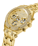 Guess Heiress Multifunction Diamonds Gold Dial Gold Steel Strap Watch for Women - GW0440L2 Authentic Buy Shop Now