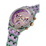Guess Heiress Multifunction Diamonds Purple Dial Purple Steel Strap Watch for Women - GW0440L3 Authentic Buy Shop Now