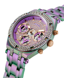 Guess Heiress Multifunction Diamonds Purple Dial Purple Steel Strap Watch for Women - GW0440L3 Authentic Buy Shop Now