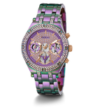 Guess Heiress Multifunction Diamonds Purple Dial Purple Steel Strap Watch for Women - GW0440L3 Authentic Buy Shop Now