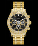 Guess Multifunction Diamonds Black Dial Gold Steel Strap Watch for Men - GW0455G2 Authentic Buy Shop Now
