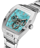 Guess Phoenix Multi Function Aqua Blue Dial Silver Steel Strap Watch for Men - GW0456G4 Authentic Buy Shop Now