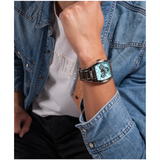 Guess Phoenix Multi Function Aqua Blue Dial Silver Steel Strap Watch for Men - GW0456G4 Authentic Buy Shop Now